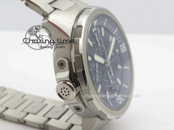 MIROTIME 0130 Classic Aquatimer Chrono IW376803 V6F 1:1 Best Edition Black Dial On SS Bracelet A 7361